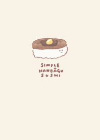 simple hamburger sushi beige