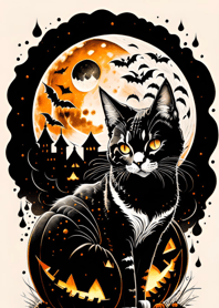 halloween cat 6365B8