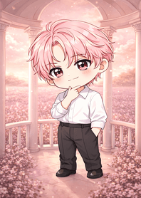 粉色花園Q版男孩.