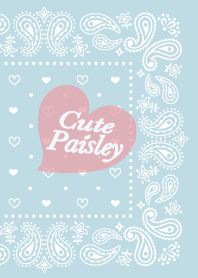 Cute Paisley (mint blue)