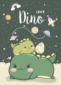 Dino Lover. midnight green