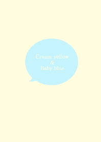 Cream yellow&Baby blue