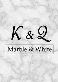 K&Q-Marble&White-Initial