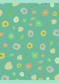 Colorful small flowers on BG