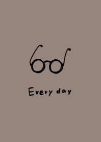 Fashionable glasses and Greige.