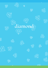simple diamond on blue JP