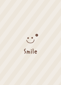 Smile Flower =Brown= Stripe2