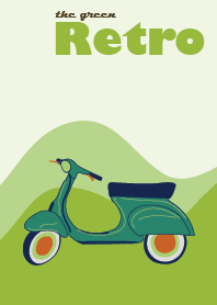 The Green Retro Scooter Vintage