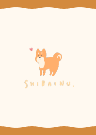 Simple / Shiba Inu / Beige & orange.