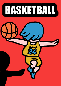 Basketball dunk 001 yellowred