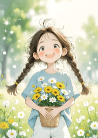 Girl and Flower V.18