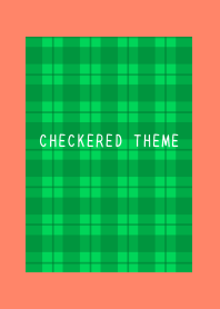 GREEN CHECKERED THEMEj-APRICOT COLOR