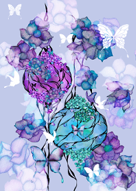 花、蝴蝶、燈籠