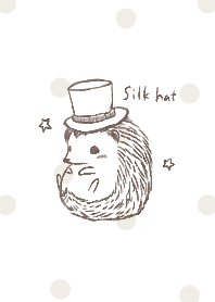 Hedgehog and Top hat -white-