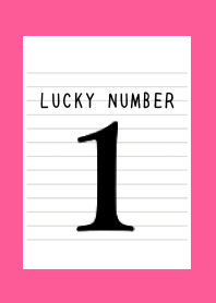 LUCKY NUMBER 1 NOTEBOOK-FLASHY PINK