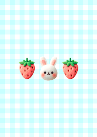 ふわふわうさぎ-blue-