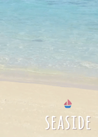 ริมทะเล เรือยอชท์'สีเบจ'