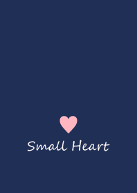 Small Heart *Navy+Pink 14*
