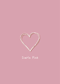 Simple Heart "Smoky Pink"*