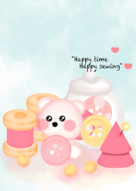 Cute bear love sewing 13