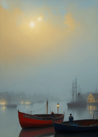 Dock morning mist sunset 800d23