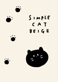 簡單貓黑米色