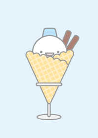 11：アイスクリーム：青スノーマン