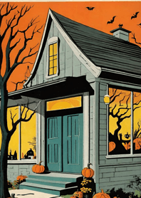 Ukiyo-e - Halloween cat 1484F7