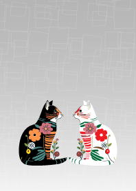 white ねことねこ