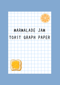 MARMALADE JAM TOAST GRAPH PAPER-DUSTY BL