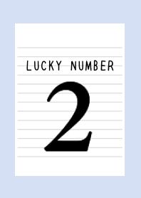 LUCKY NUMBER 2 NOTEBOOK-BLUE GRAY