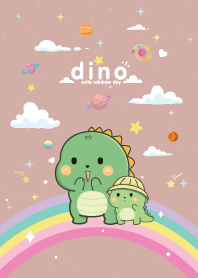 เจ้าไดโน ดวงดาวสายรุ้ง สีน้ำตาล