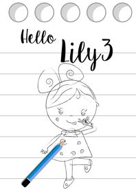 Pencil draw Hello Lily 3