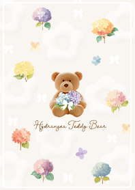 beige Hydrangea and Teddy Bear 02_2