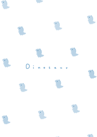 Monochrome Dinosaur Pattern/white blue