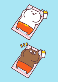 Cat enjoying suntan. #pop