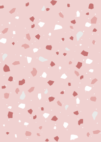 Terrazzo Texture Stone Strawberry Pink