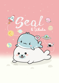 แมวน้ำกับวาฬน้อย สีพิ้งค์พีช