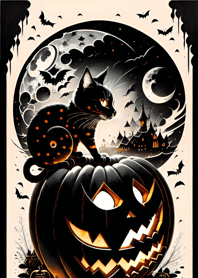浮世絵万聖節猫 81E573