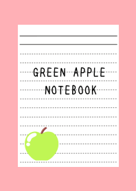 GREEN APPLE NOTEBOOK/PINK RED