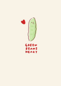 simple green beans heart beige