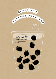 Yy's cat Black Cat Tapioca Milk Tea