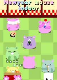 Plump mouse indoor New year