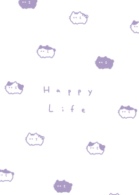 แมวตัวจิ๋ว / white purple.