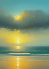 Summer beach, white clouds b99448