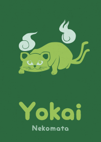 Yokai Nekomata mountain green