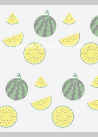 Cream watermelon2 on gray