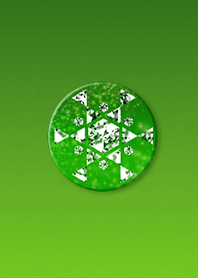 Lucky crystal button emerald