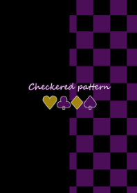 Checkered pattern -Purple-