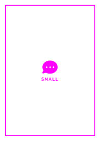 Small Button / White&Neon Pink